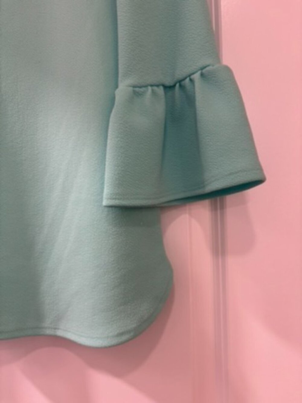 Teal Green Envelope Los Angeles Bell Sleeve Top - Picture 5 of 5